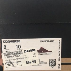 Converse one star burgundy sneakers
